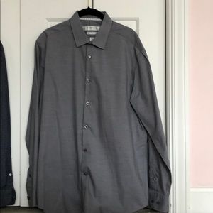 Heather Grey Perry Ellis Premium Dress Shirt